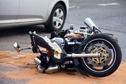 crashed motorcycle